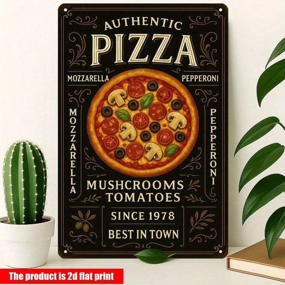 Home Bar And Restaurant - Vintage Pizzeria Metal Tin Sign -