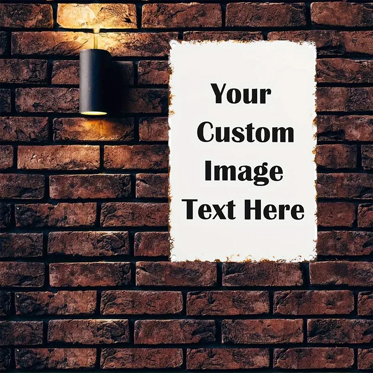 Custom Photo & Text Tin Sign - - огляд і ціна Home Bar Accessories