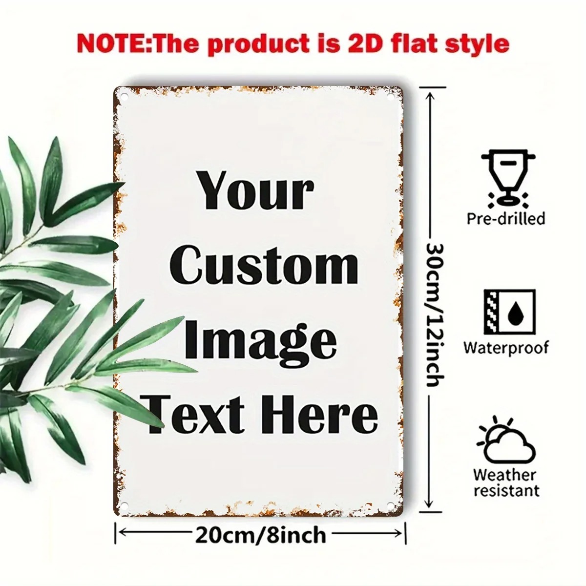 Custom Photo & Text Tin Sign - - огляд і ціна Home Bar Accessories