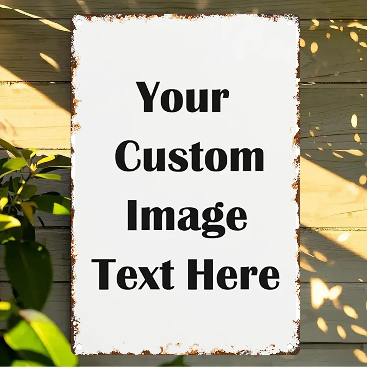 Custom Photo & Text Tin Sign - - огляд і ціна Home Bar Accessories