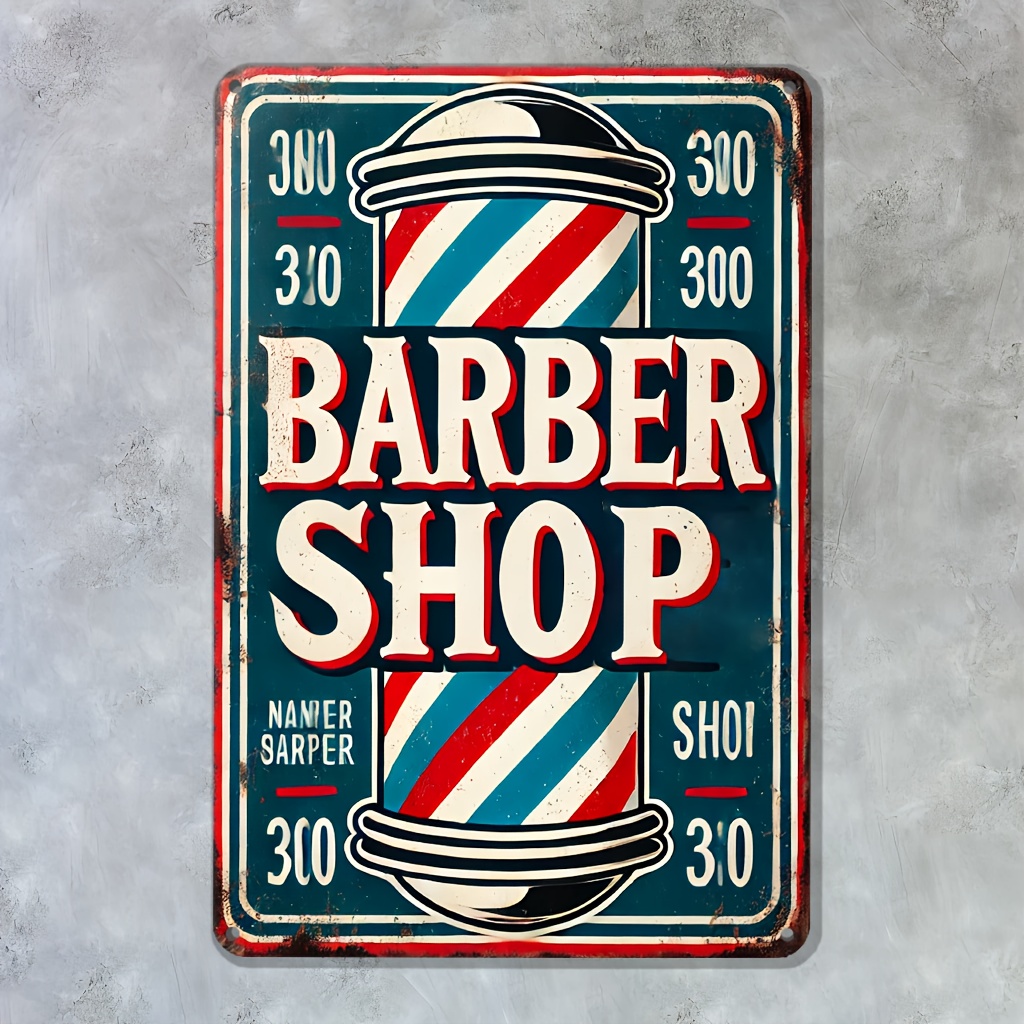 , Barbershop Sign Metal Wall A - огляд і ціна Home Barbershop