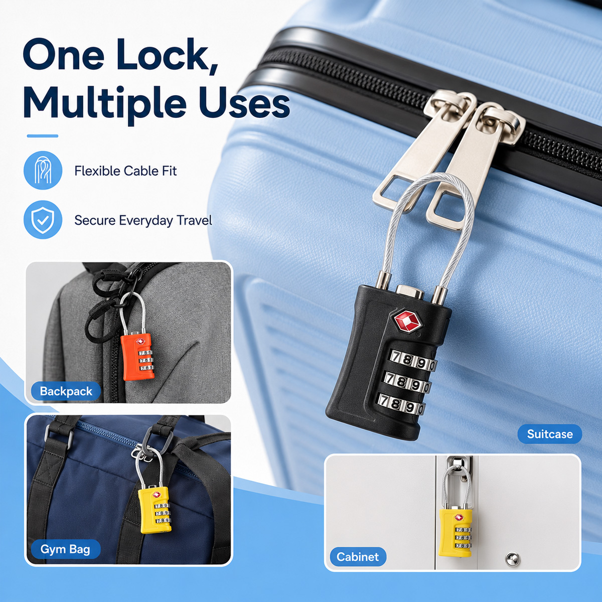 TSA Approved Luggage Lock 3 Di - огляд і ціна Home Bargains