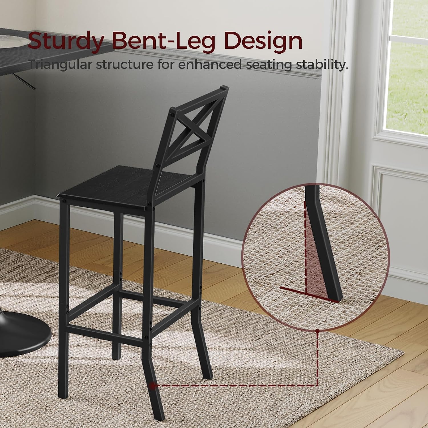 Bar Stools, Set of 2 Bar Chair - огляд і ціна Home Bar And Counter