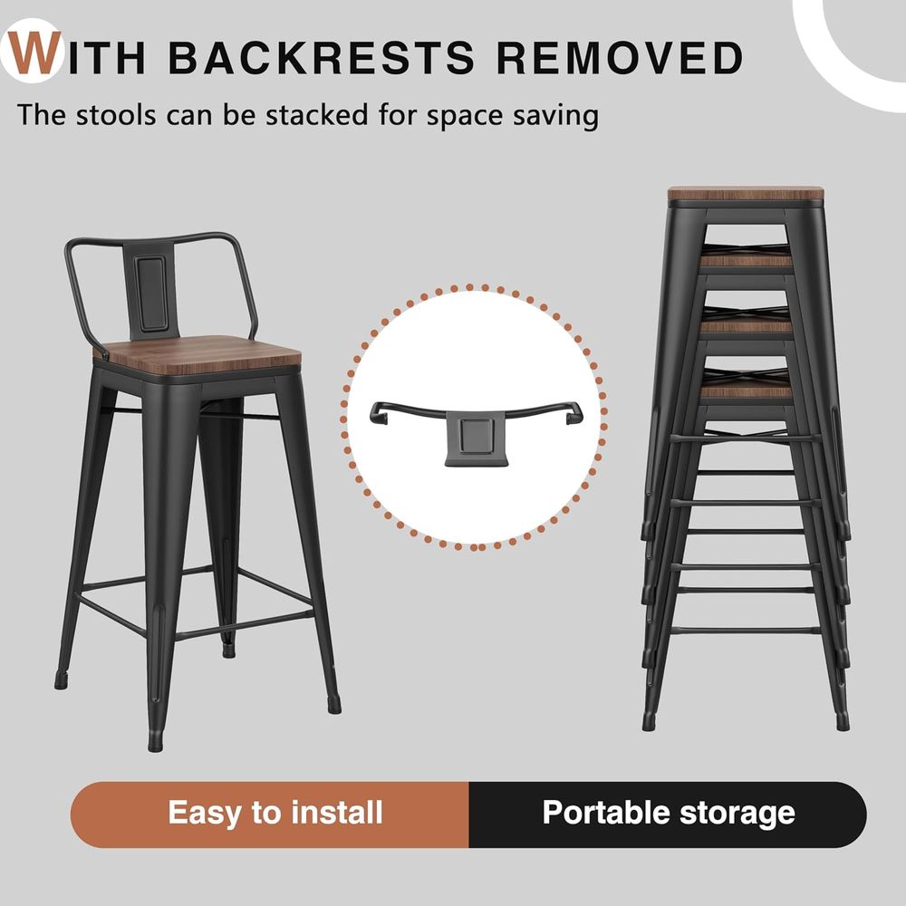 24 Inch Bar Stools Set o 4 Ind - огляд і ціна Home Bar And Counter