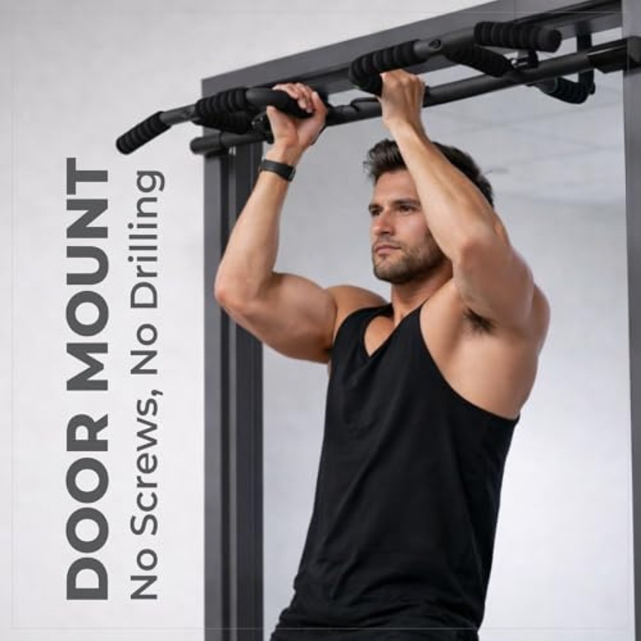 Doorway Pull Up Bar Set with S - огляд і ціна Home Bar And Gym