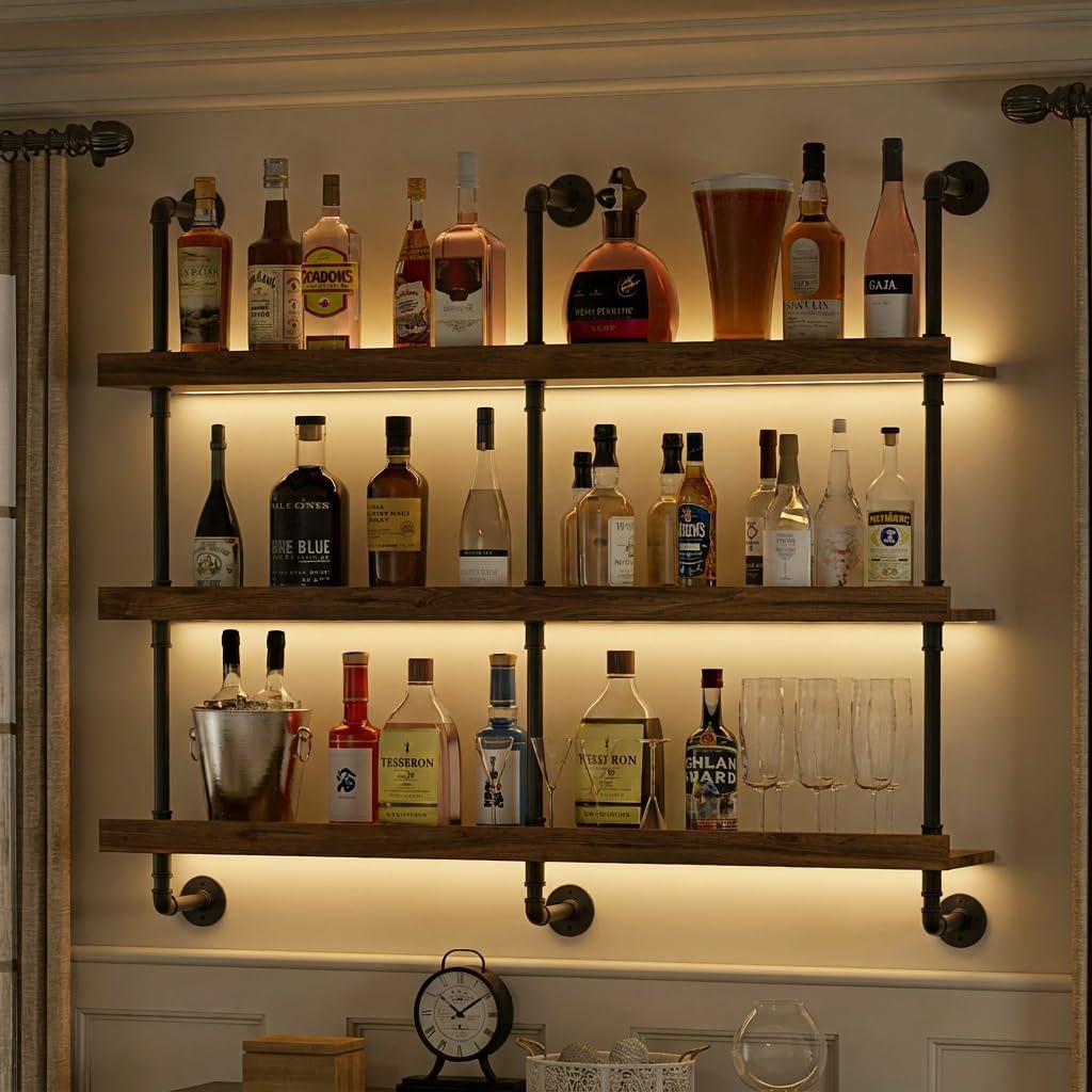 Wall Mounted Wine Rack With LE - огляд і ціна Home Bargains