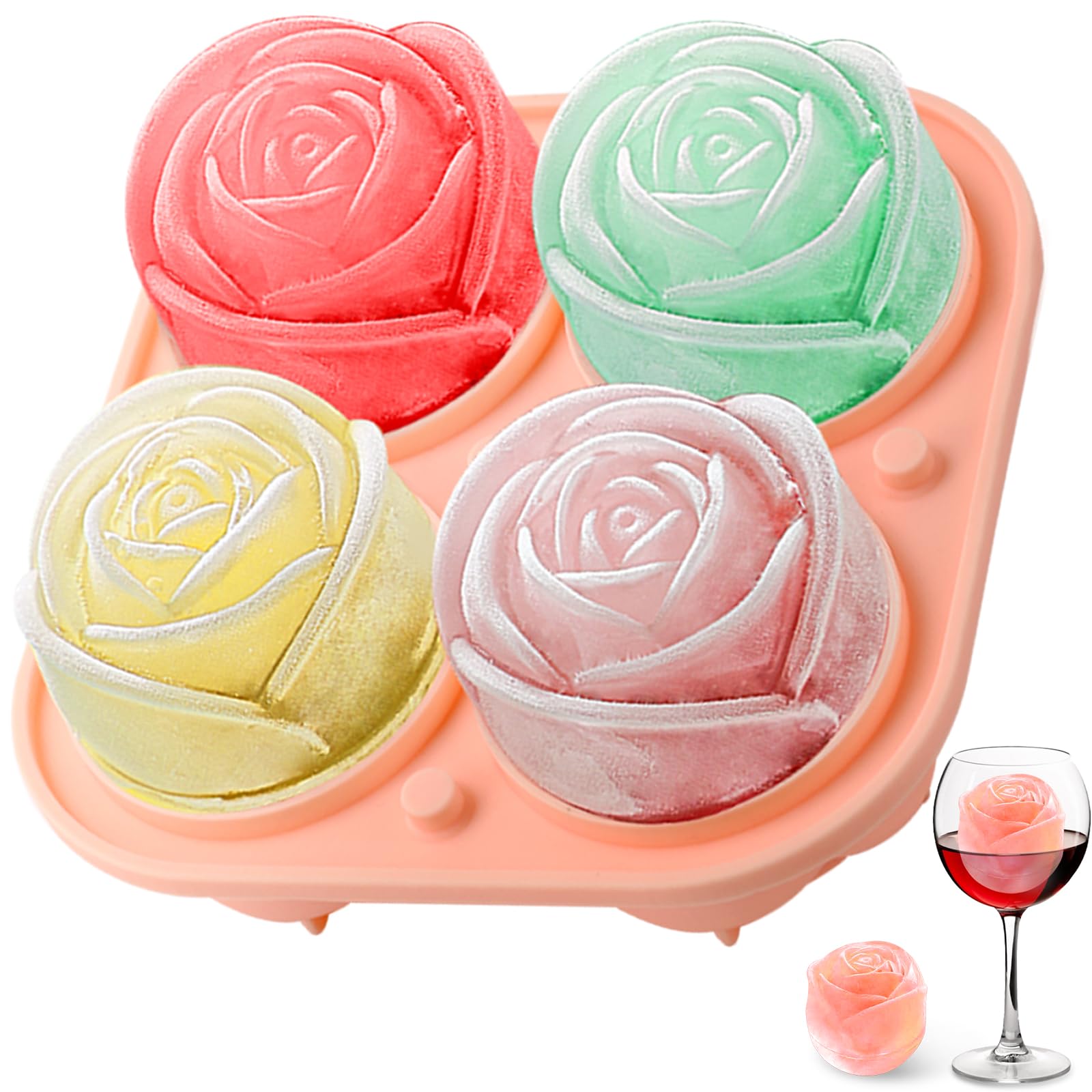 3D Rose Silicone Ice Molds 4-H - огляд і ціна Ice Mold Sphere