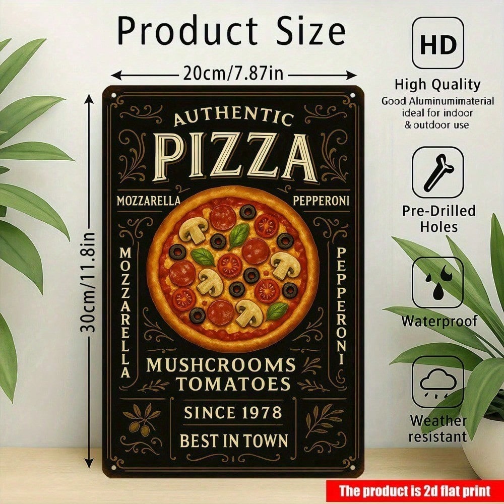 Vintage Pizzeria Metal Tin Sig - огляд і ціна Home Bar And Restaurant